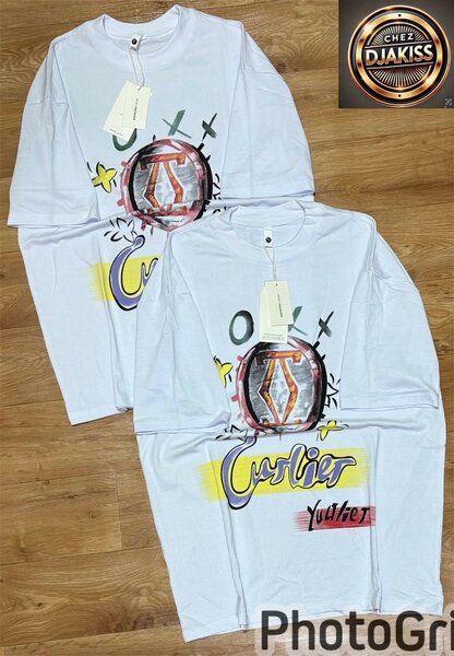 T-shirt blanc graphique unisexe