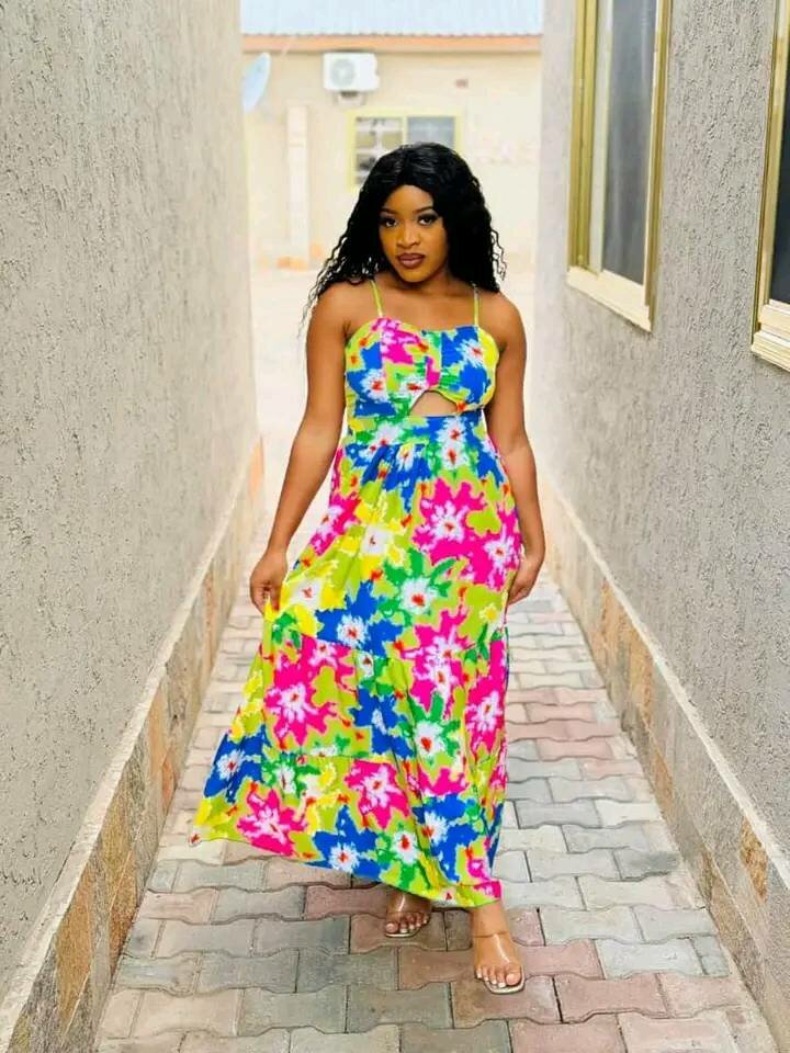 Women's sundress with floral print