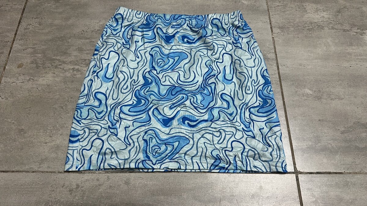 Jupe Imprimé Bleu Énergique