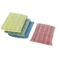 Set of 4 Sponges Kitchen Foam Scrub Pad, Sponge Pad Reusable Dish Sponge Scrub Pads for Dishwashing & Washing - Household Scrubber Supplies & Tool for Pots, Pans, Sink