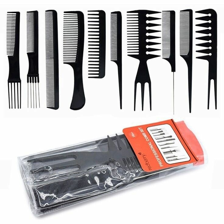 10pieces  professional comb kit