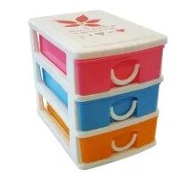 Mini Plastic Storage Box Desk Drawer Organizer (Multicolour)