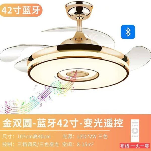 Fan With A Light and Bluetooth speaker