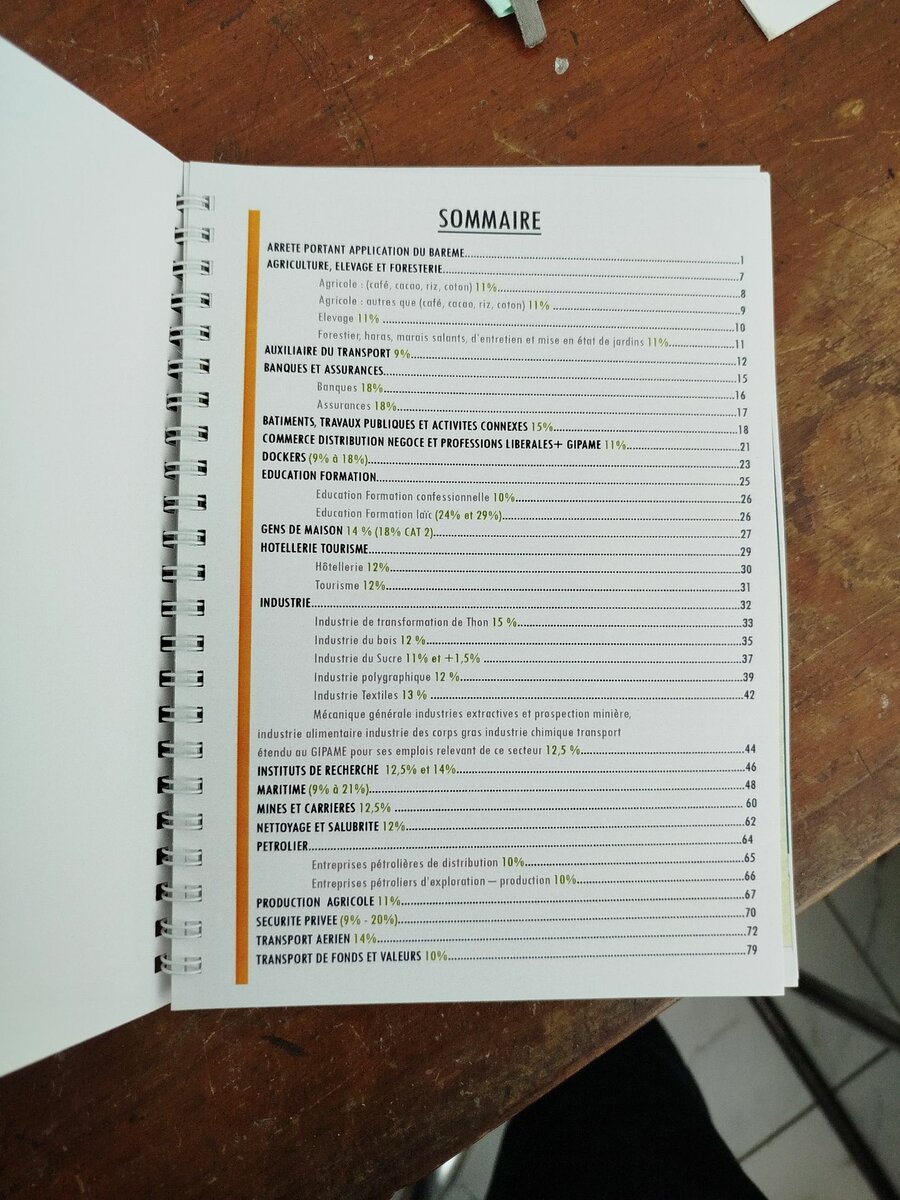 Barème des salaires minima categoriels