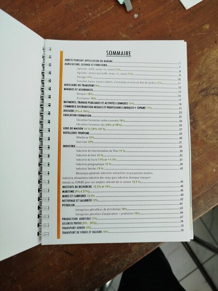 Barème des salaires minima categoriels