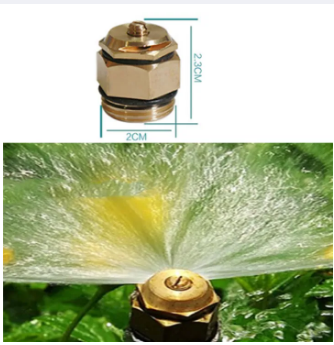 5pcs Metal Brass Sprinklers Drip Irrigation System Can Be Adjusted 180 Degree 90degree Fittings G1 / 2 Interfaces Hose Nozzle
