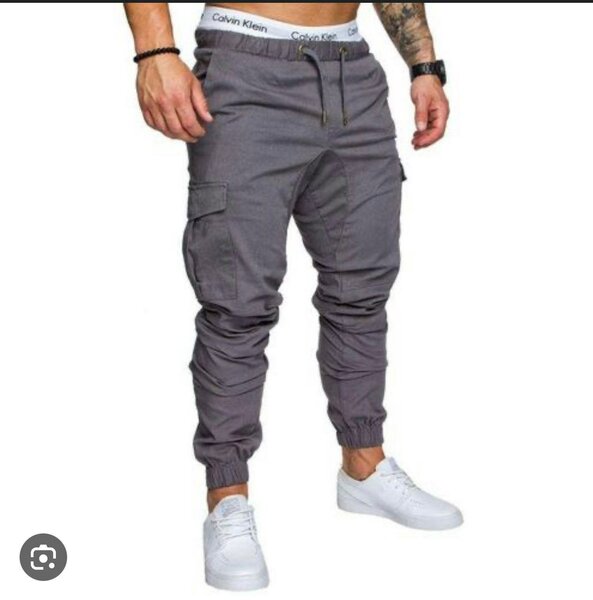 Khaki side pocket trousers