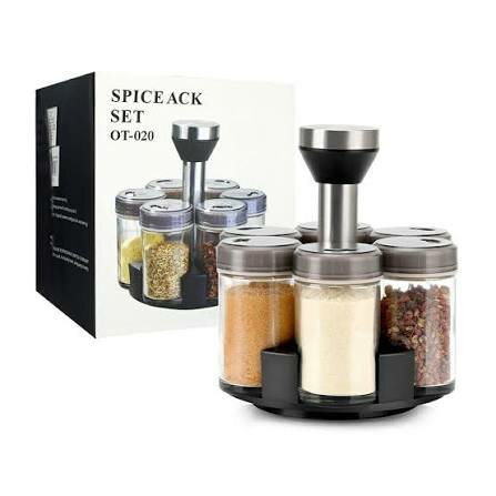 Ensemble de pots à épices rotatif