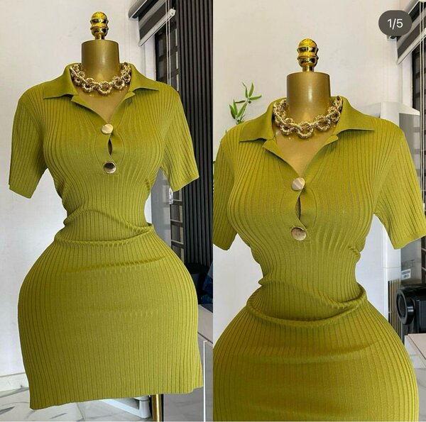 Robe moulante élégante verte