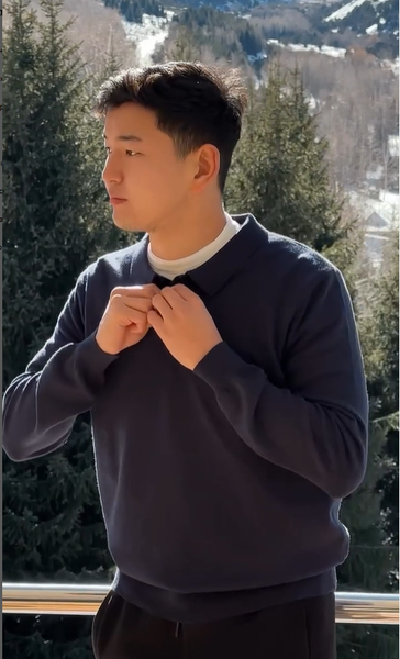 кофта синяя мужская