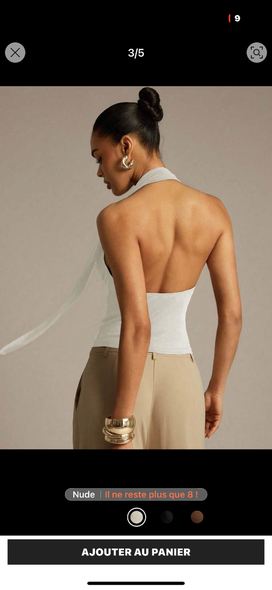 Top dos nu élégant femme