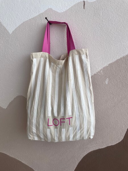 Sac cabas à rayures