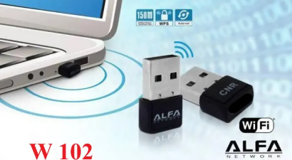 ALFA 150Mbps Wireless Network Card - Mini USB WiFi Adapter - Wi-Fi ADAPTER - WiFi Receiver - Dongle - W 102