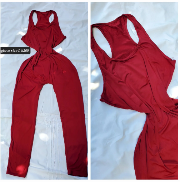 red jumpsuit