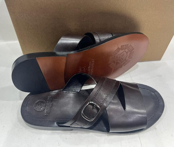 Leather slippers
