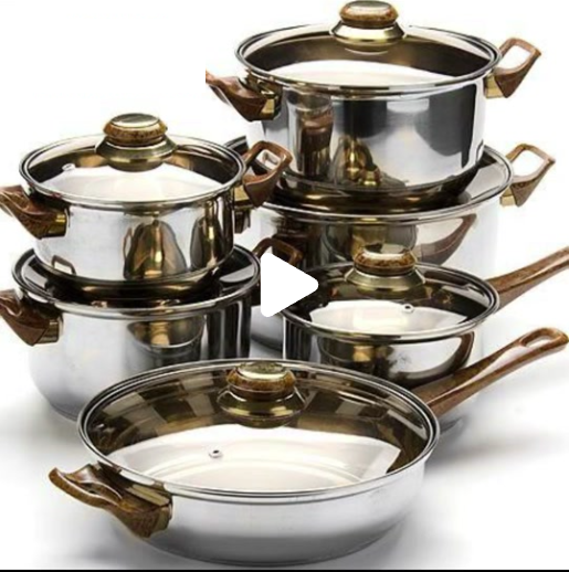 a set of pots, hardened steel