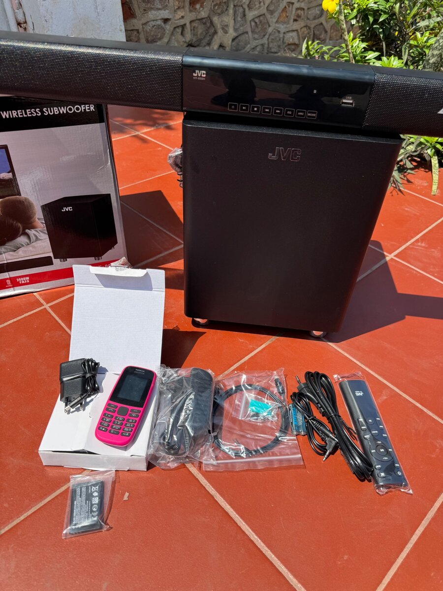 The Original JVC soundbar with a subwoofer