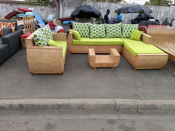 Salon de jardin en osier