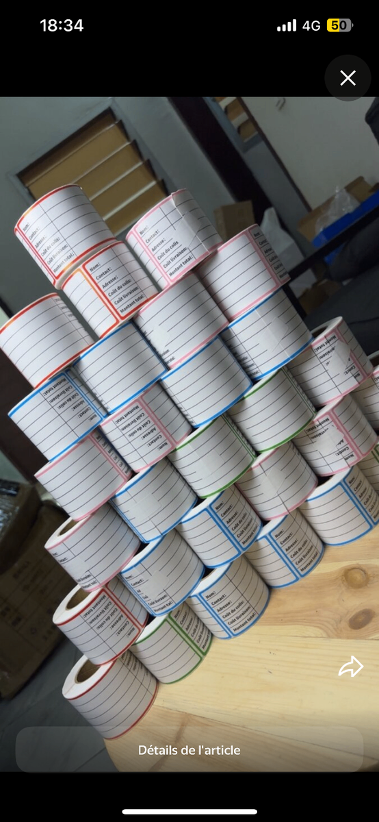 Étiquettes adhésives thermiques