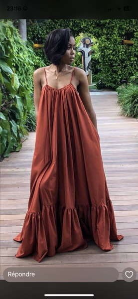 Robe Maxi Flottante Évasée