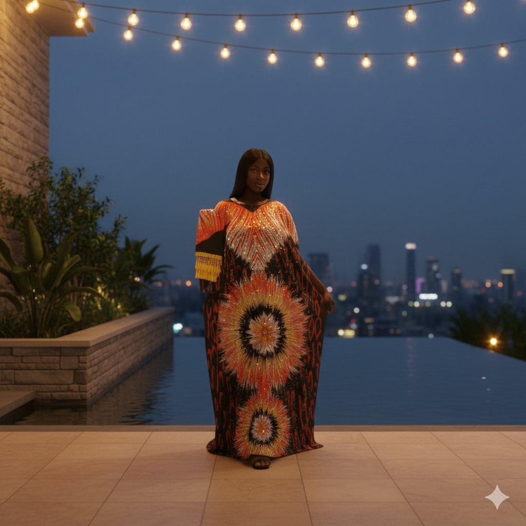 Boubou à strass bohème chic