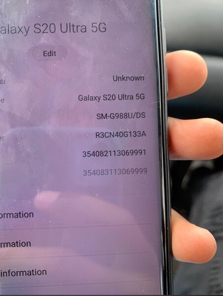 Samsung galaxy s20 ultra 5G net.