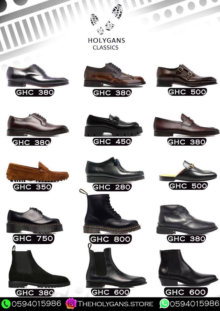 HOLYGANS CLASSIC PRICELIST