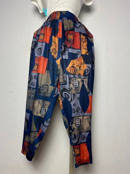 Pantalon imprimé vintage coloré
