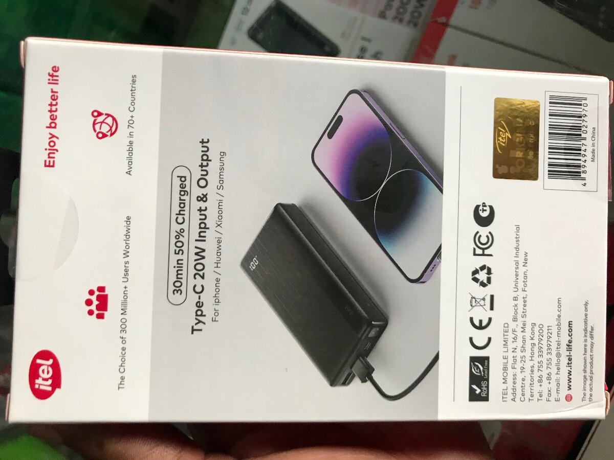 20000mAh Itel Power banks