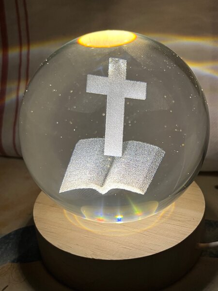 Lampe sphérique religieuse 8cm