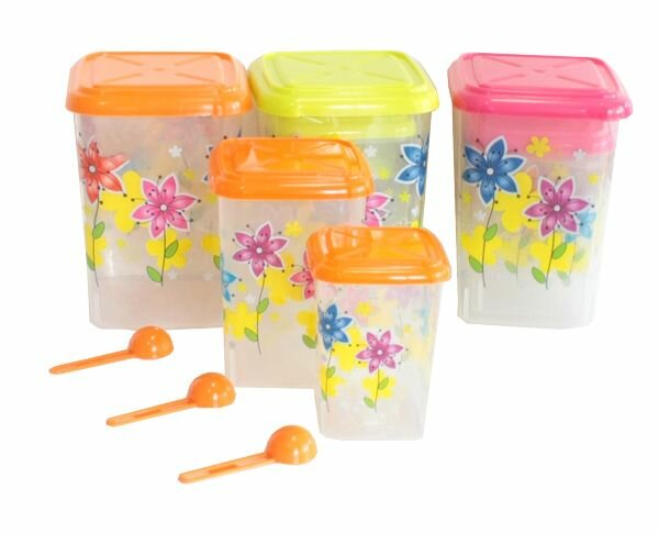 Set de boîtes de rangement florales