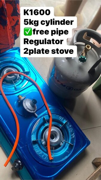2plate gas stove and cylinder