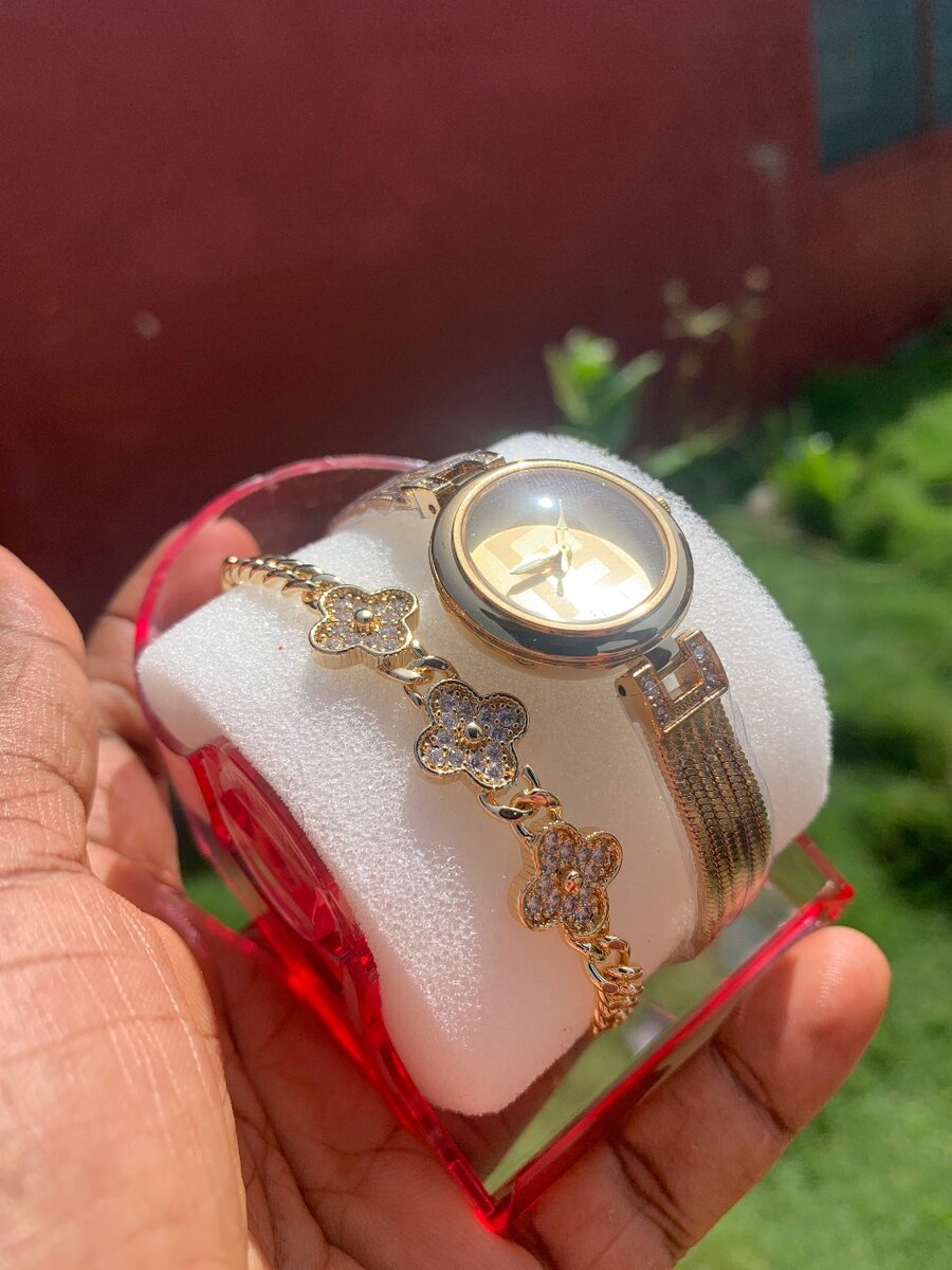 Wrist watch and Bracelet set