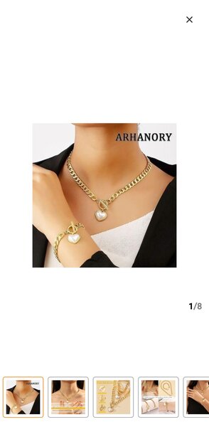 Collier et Bracelet en Or à Coeur