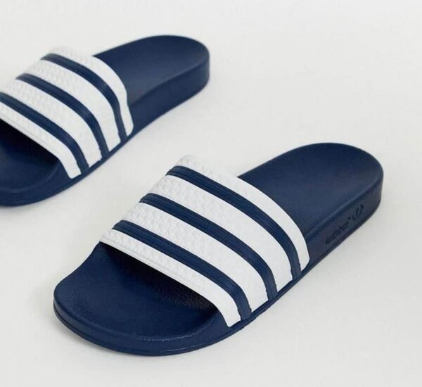 Tongs bleu et blanc confort