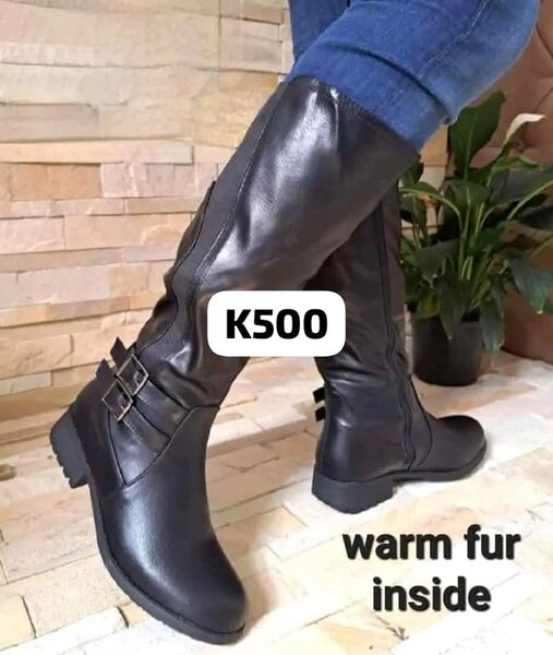 Women's high leather boots