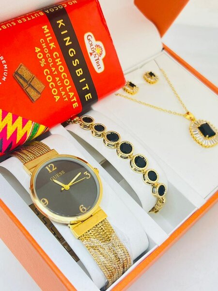 Quality Ladies Watch and Accessories set+ Chocolate