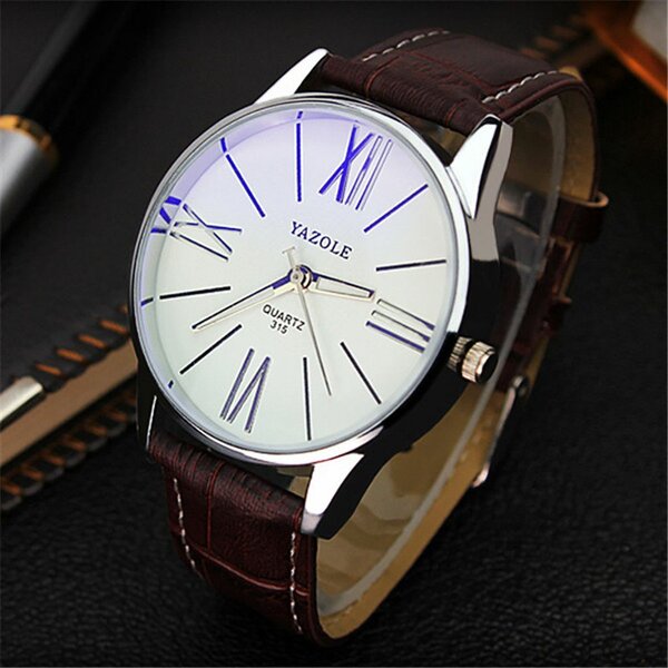 YAZOLE Mens Leather Watch