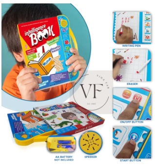 Fun Learning E-Book for Kids: Interactive & Intelligence Study Book English Education Toy, Electronic Sound Teaching Learning Toys E-Book for Kids- Best Toy For Birthday Gift