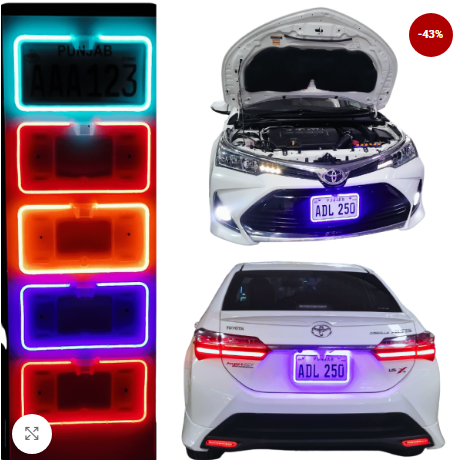 LED Number Plate Frame | Liecnce Plate Frame | Camera Fitting Frame | 2Pcs