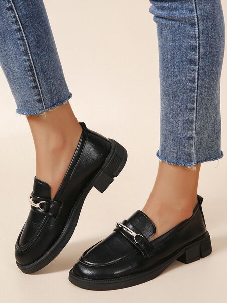 Mocassins Femme Élégants Noir