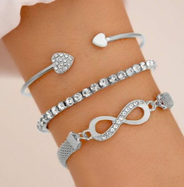 Bracelet argent infini cœur