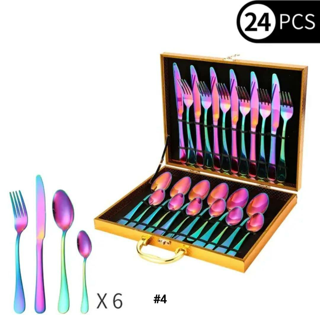 24 pièces en acier inoxydable