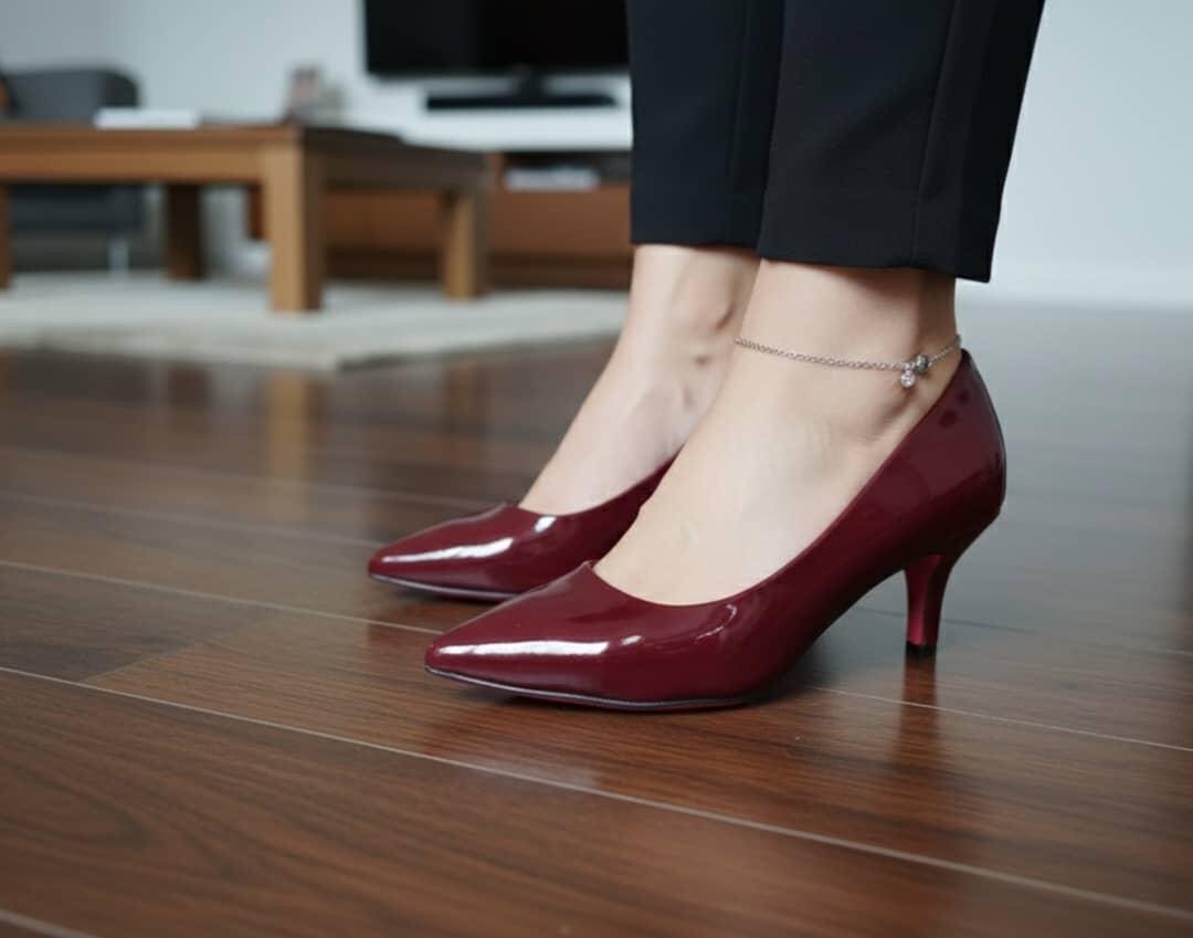 Escarpins élégants en cuir verni