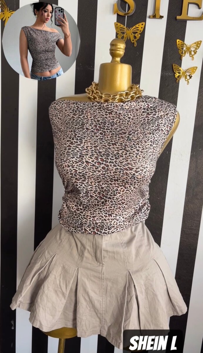 Top léopard sans manches