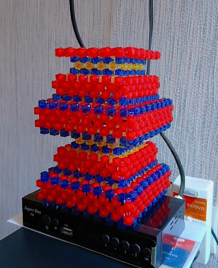 Handcrafted beaded flower vase