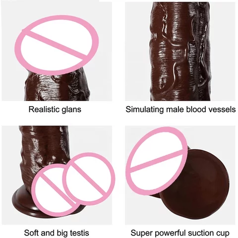 11 Inches Brown Dildo Penis. No Vibration