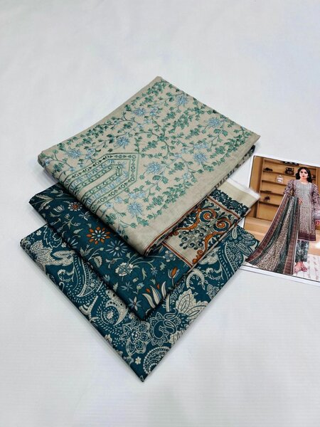 Printed lawn suit