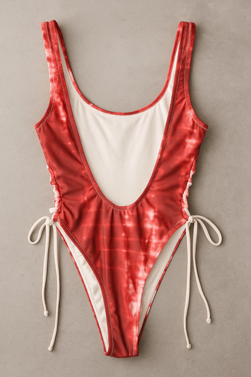 Maillot de bain une pièce rouge
