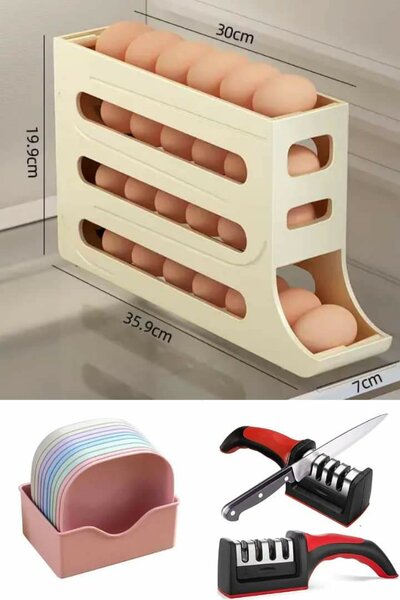 Habs Special (Egg storage, knife sharpener, Fruit plate)